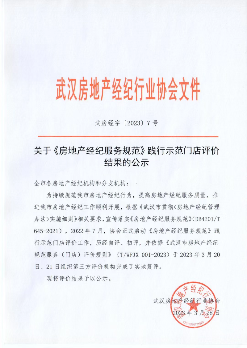 门店评价结果公示01